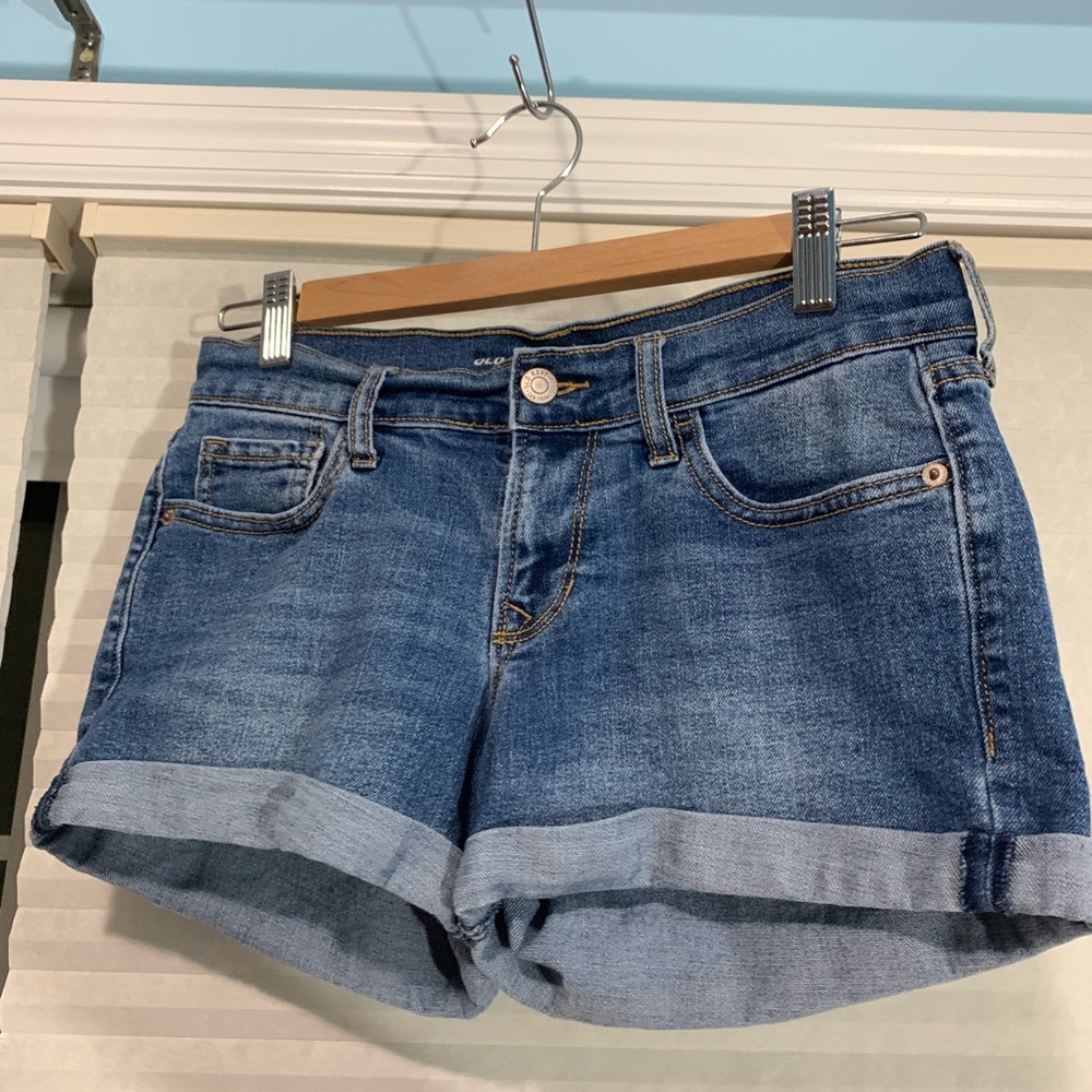 Old Navy Boyfriend blue jean shorts